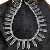 Natural Clear Crystal Quartz Bullet Beads, approx 8-30mm