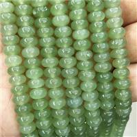 Jade Beads Green Dye Smooth Rondelle, approx 8mm