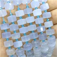 Natural Blue Chalcedony Agate Heishi Beads, approx 12mm