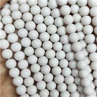 white fire Lacquered Glass Beads, round, approx 6mm dia, 70pcs per st