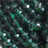 Peacockgreen Chinese Crystal Glass Beads Faceted Rondelle, approx 8mm, 66pcs per st