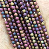 Purple Glass Seed Beads Round Matte, approx 2.7mm