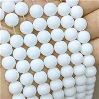White Porcelain Beads Smooth Round, approx 12mm