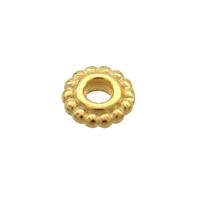 Sterling Silver Beads Flower Spacer Gold Plated, approx 5mm