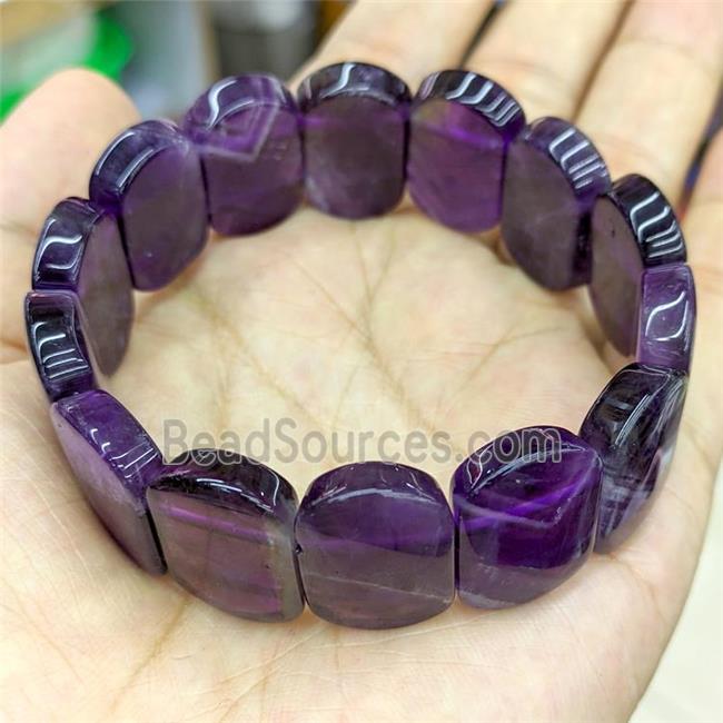 Natural Purple Amethyst Bracelet Stretchy