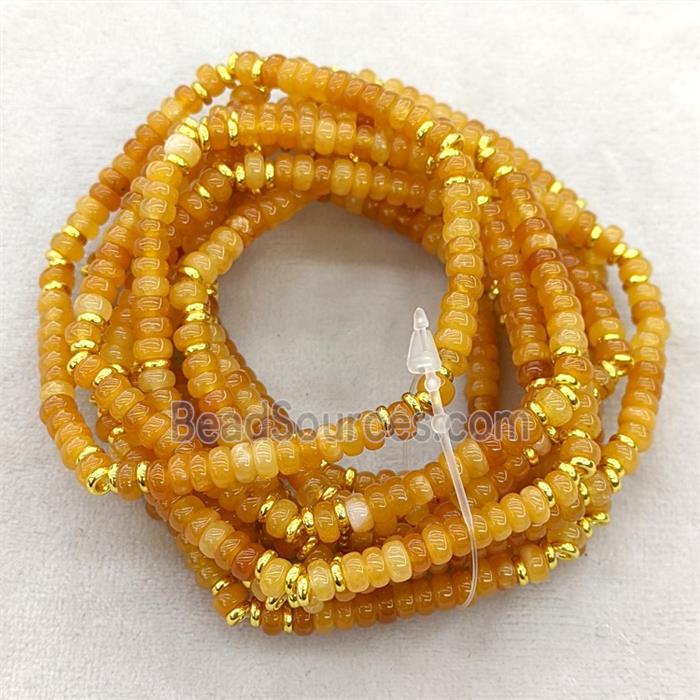 Natural Orange Aventurine Bracelet Stretchy Rondelle