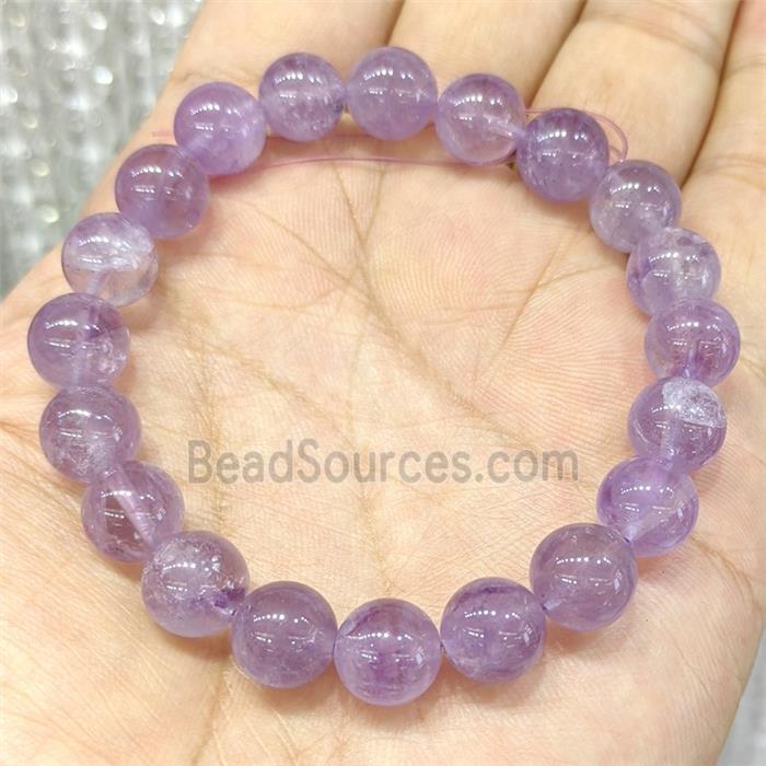 Natural Lavender Amethyst Bracelet Stretchy