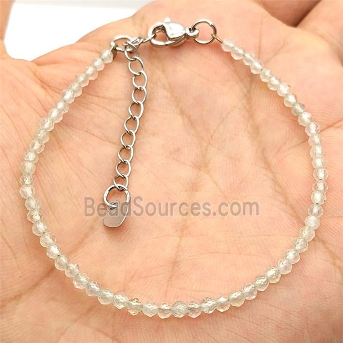 Natural Prehnite Bracelet With Copper Clasp