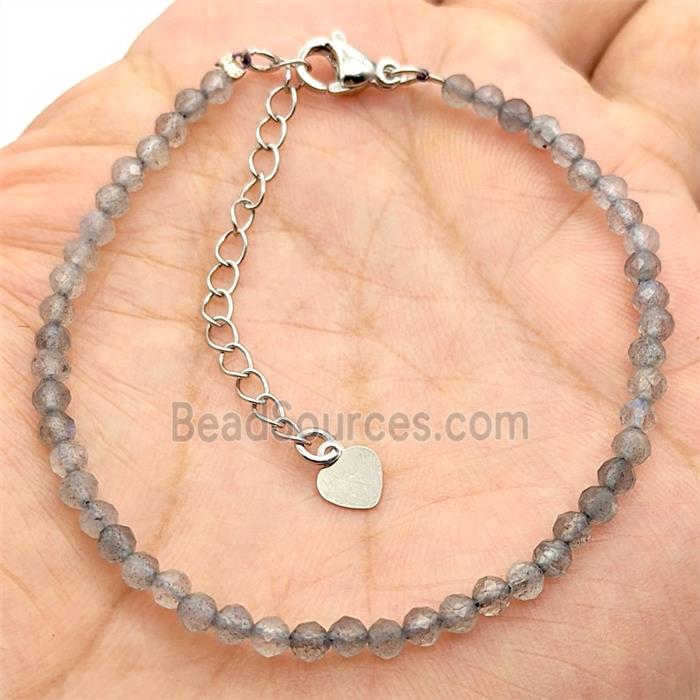 Natural Labradorite Bracelet With Copper Clasp