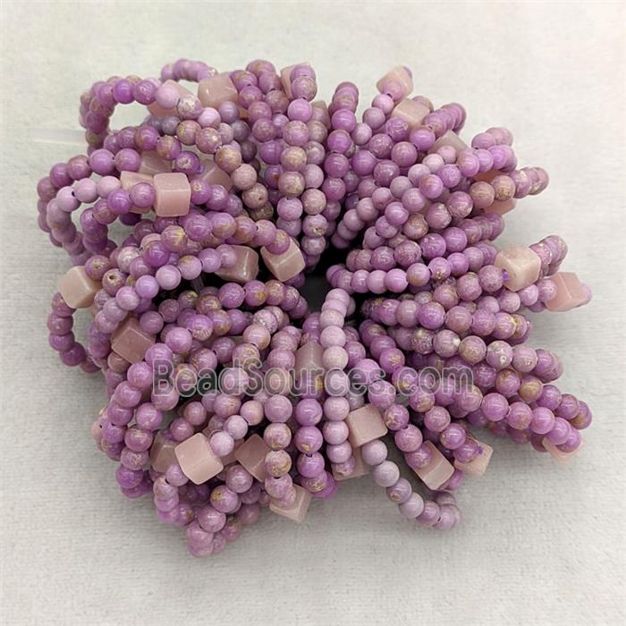 Purple Phosphosiderite Rings Stretchy