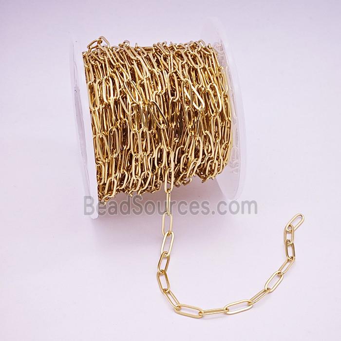Copper Paperclip Chain Gold Plated