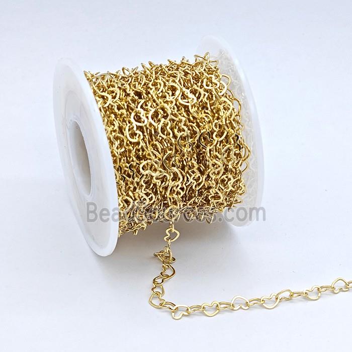 Copper Heart Chain Gold Plated