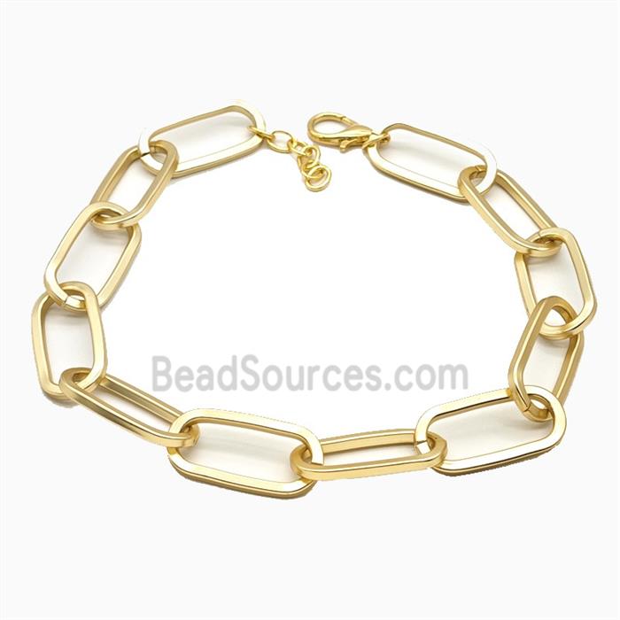 Aluminium Necklace Chain Duck Matte Gold