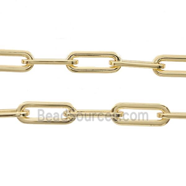 Alloy Paperclip Chain Gold Plated