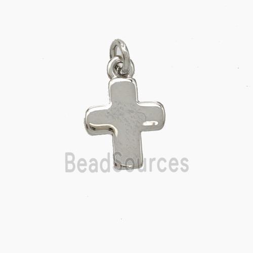 Copper Cross Pendant Platinum Plated