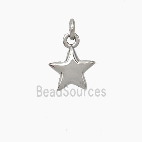 Copper Star Pendant Platinum Plated