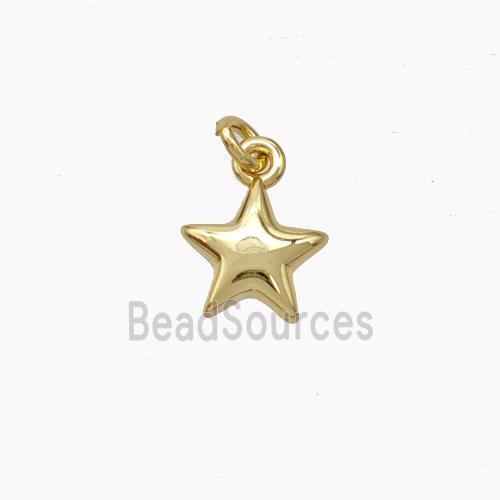 Copper Star Pendant Gold Plated