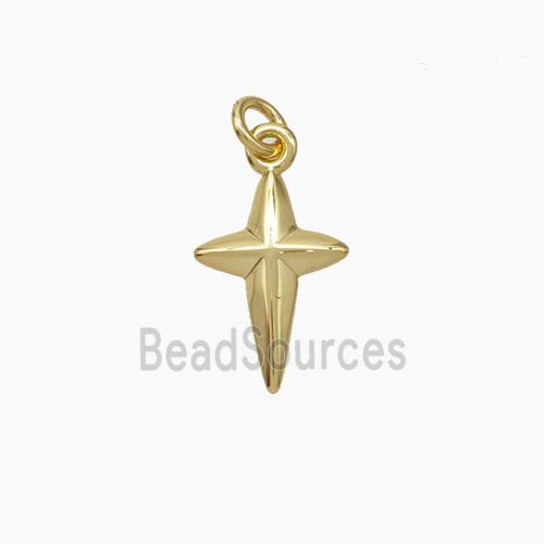 Copper NorthStar Pendant Gold Plated