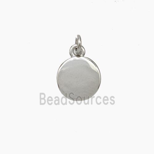 Copper Coin Pendant Platinum Plated