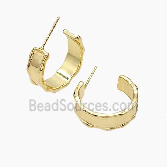 Copper Stud Earrings Gold Plated