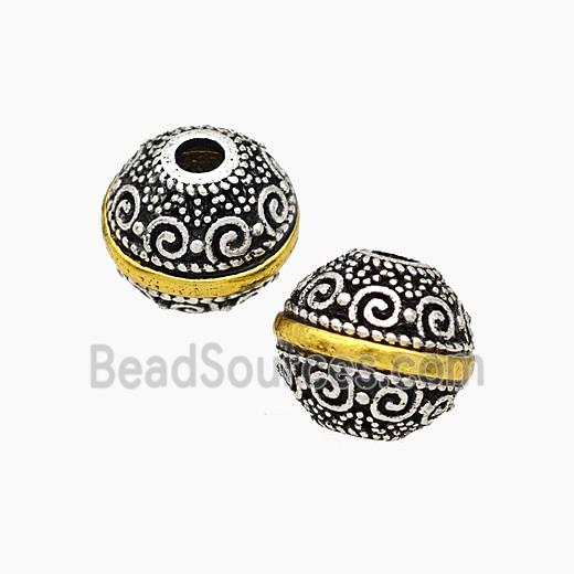Alloy Bead, Silver Plated