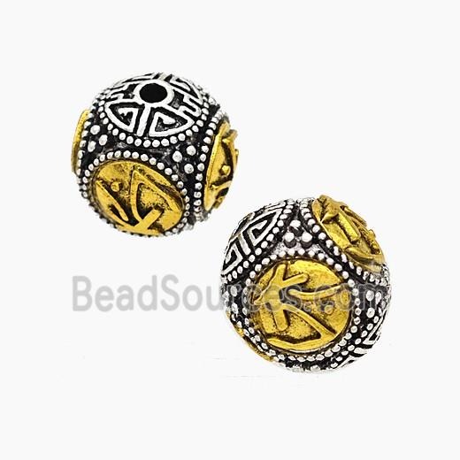 Alloy Bead, Silver Plated