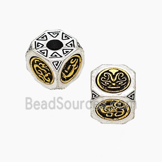 Alloy Bead, Silver Plated