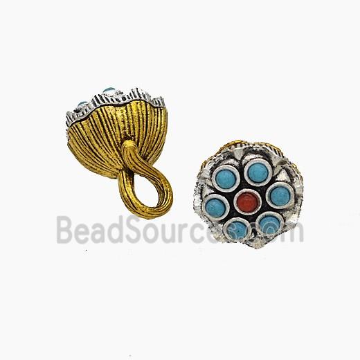 Alloy Bead, Silver Plated