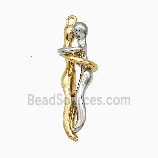 Copper Couple Pendant Gold Platinum Plated