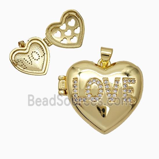 Copper Photo Frame Pendant, 18K Gold Plated