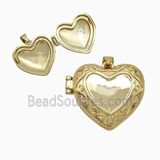 Copper Photo Frame Pendant, 18K Gold Plated