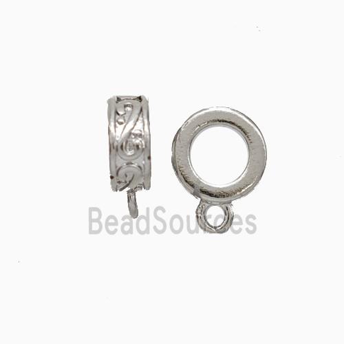 Copper Hanger Bail Platinum Plated