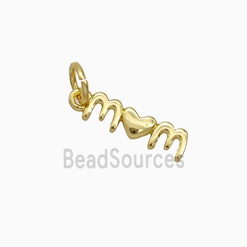 Copper Mom Pendant Heart Gold Plated