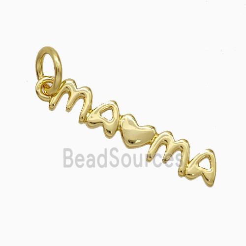 Copper Mama Pendant Heart Gold Plated