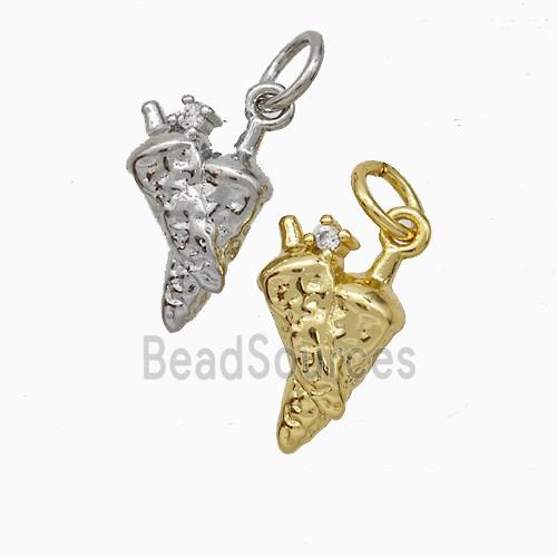 Ice Cream Cone Charms Copper Pendant Hammered Mixed