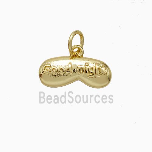 Copper Pillows Pendant Good Night Gold Plated