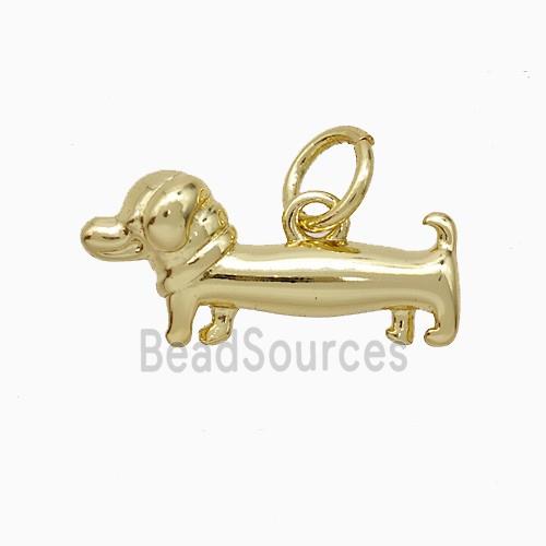Copper Dog Pendant Gold Plated
