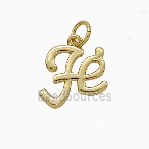 Copper Fe Pendant Gold Plated