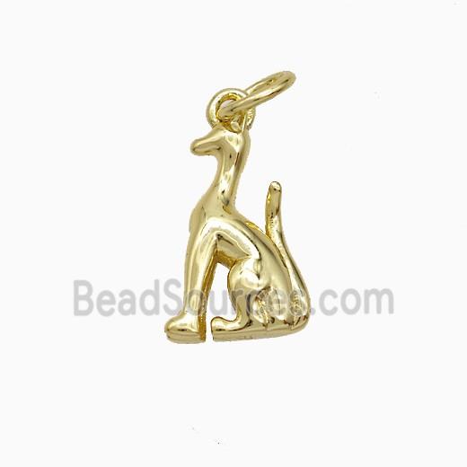 Copper Dog Pendant Gold Plated
