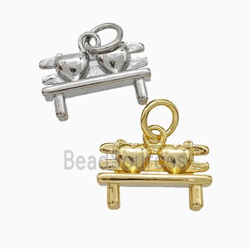 Copper Davenport Pendant Chair Heart Gold Plated