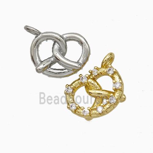 Copper Heart Pendant Pave Zirconia Mixed