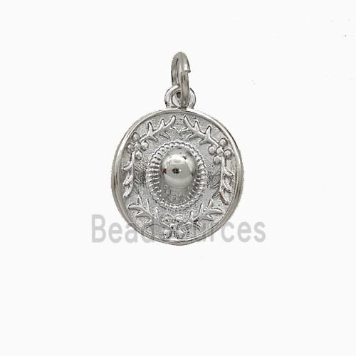 Copper Hats Pendant Platinum Plated