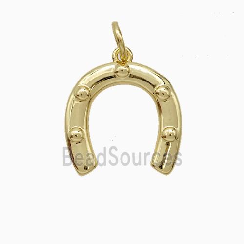 Copper Horseshoe Pendant Gold Plated
