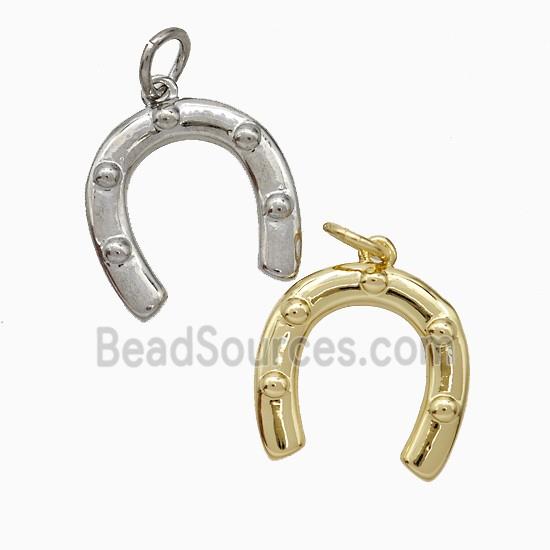 Copper Horseshoe Pendant Mixed
