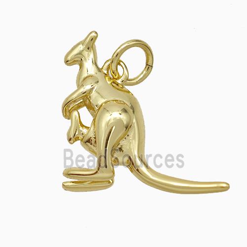 Copper Kangaroo Pendant Gold Plated