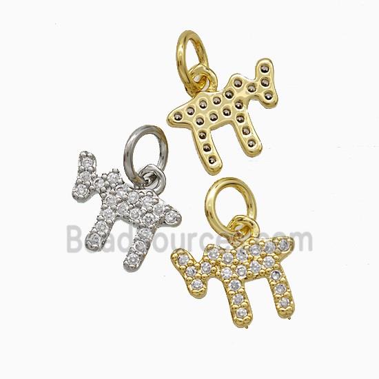 Copper Lamb Charms Pendant Pave Zirconia Sheep Mixed