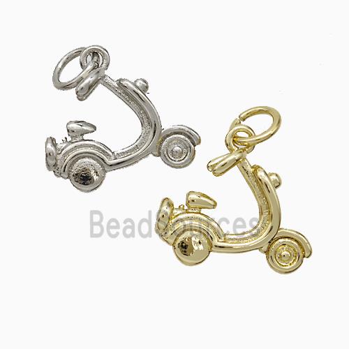 Electric Motorcycles Charms Copper Pendant Mixed
