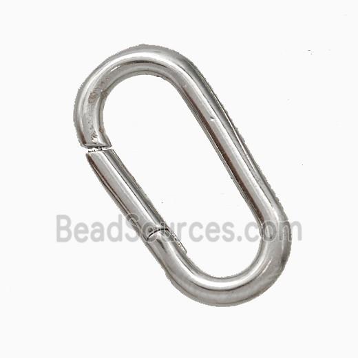 Copper Carabiner Clasp Platinum Plated