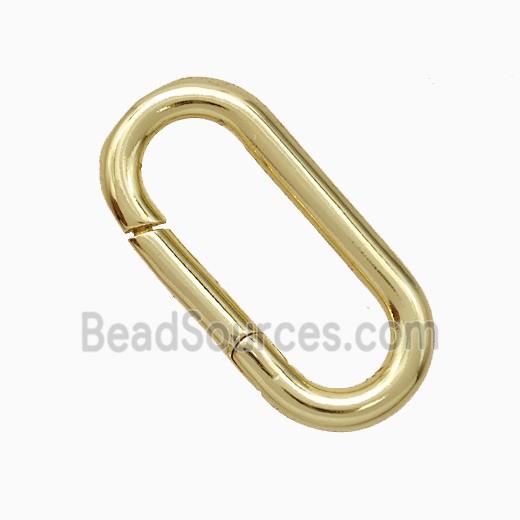 Copper Carabiner Clasp Gold Plated