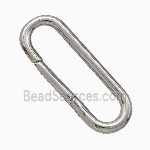 Copper Carabiner Clasp Platinum Plated
